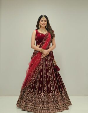 Golden Beige Lehenga with Peacock Motifs