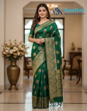Emerald Heritage Banarasi Silk Saree