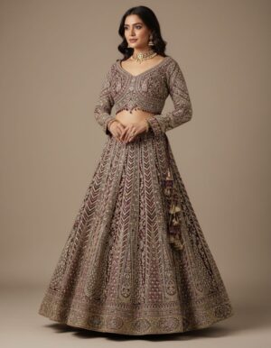 Bronze/Gold Heavy Embroidered Lehenga