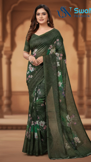 Mint Shimmer Embellished Saree