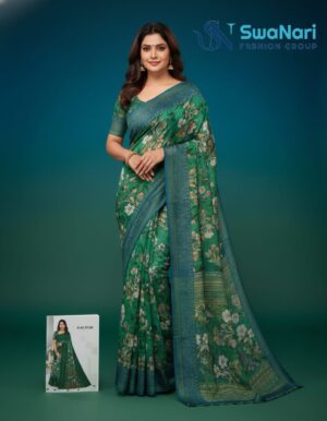 Mint Shimmer Embellished Saree