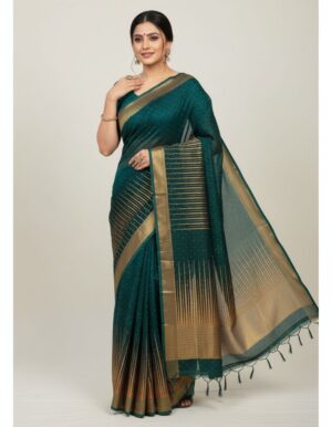 Regal Maroon and Gold Shimmer Saree