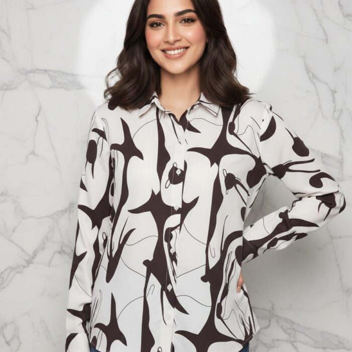 26 Abstract print shirt