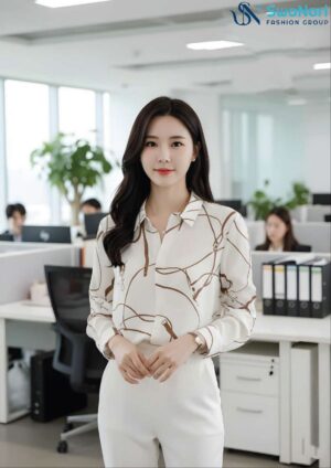 Gilded Heritage: The Midnight Equestrian Scarf-Print Shirt