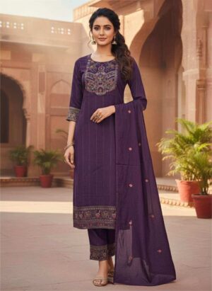 Regal Plum Heritage Kurta Set