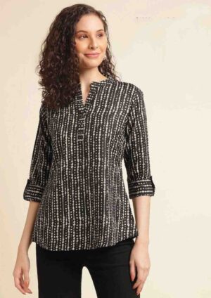 Monochrome Mosaic Ethnic Tunic