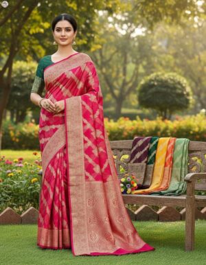 Golden Radiance: Ornate Mustard Banarasi Silk Saree with Meenakari Accents