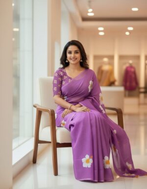 Lavender Blossom Saree