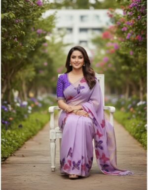 Swanari Fashion Mariposa Embroidered Organza Saree Collection