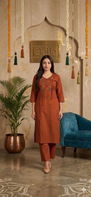 Desert Bloom Hand-Block Print Cotton Kurta & Tapered Pant Set