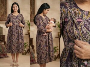 Gilded Serenity: Ornate V-Neck Velvet Co-ord Set