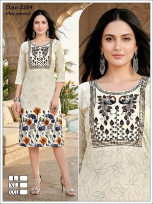 Oceanic Botanical Hand-Block Print Cotton Kurta & Tapered Pant Set