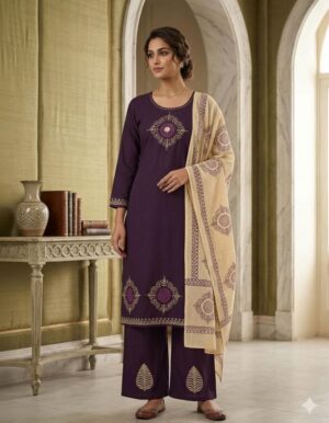 Arctic Flora Hand-Block Print Cotton Kurta & Tapered Pant Set