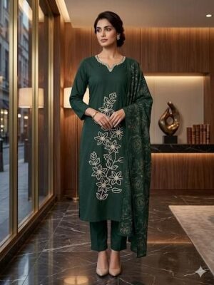 Heritage Vine Hand-Block Print Cotton Kurta & Tapered Pant Set