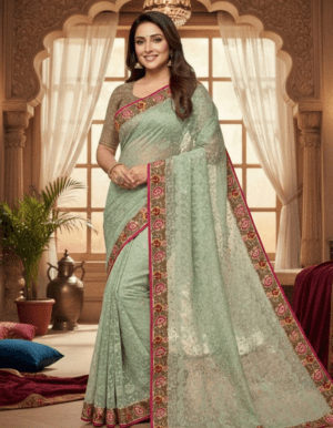 Imperial Onyx Patola-Style Silk Saree with Vibrant Heritage Motifs