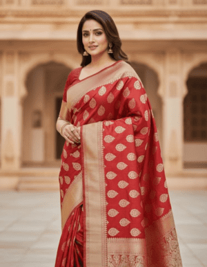 Ethereal Rose Butterfly Net Saree with Mirror-Work Elegance